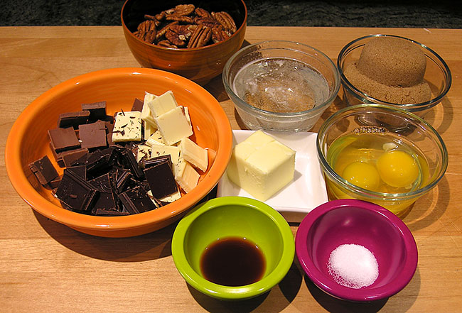 Triple Chocolate Chunk Pecan Pie Ingredients